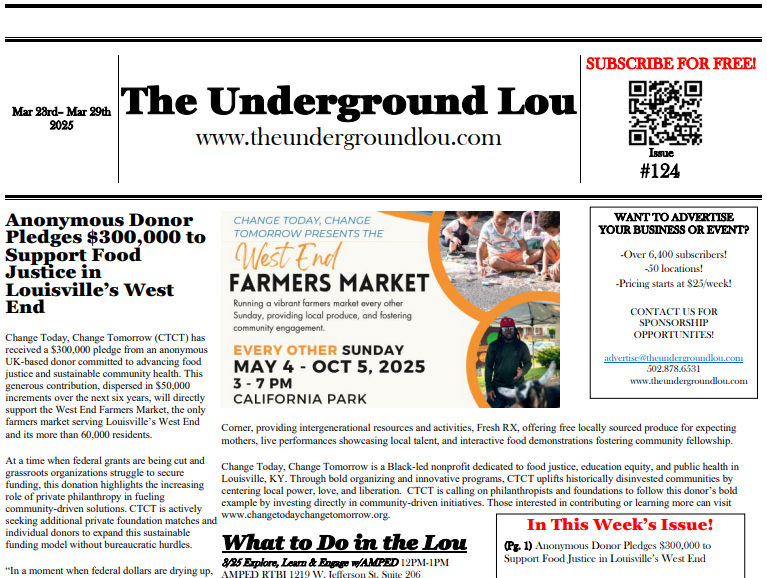 Anonymous donor pledges $300,000 to support food injustice in Louisville’s West End